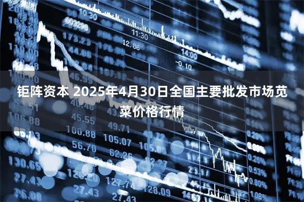 钜阵资本 2025年4月30日全国主要批发市场苋菜价格行情
